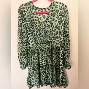 Zara mini dress animal print
